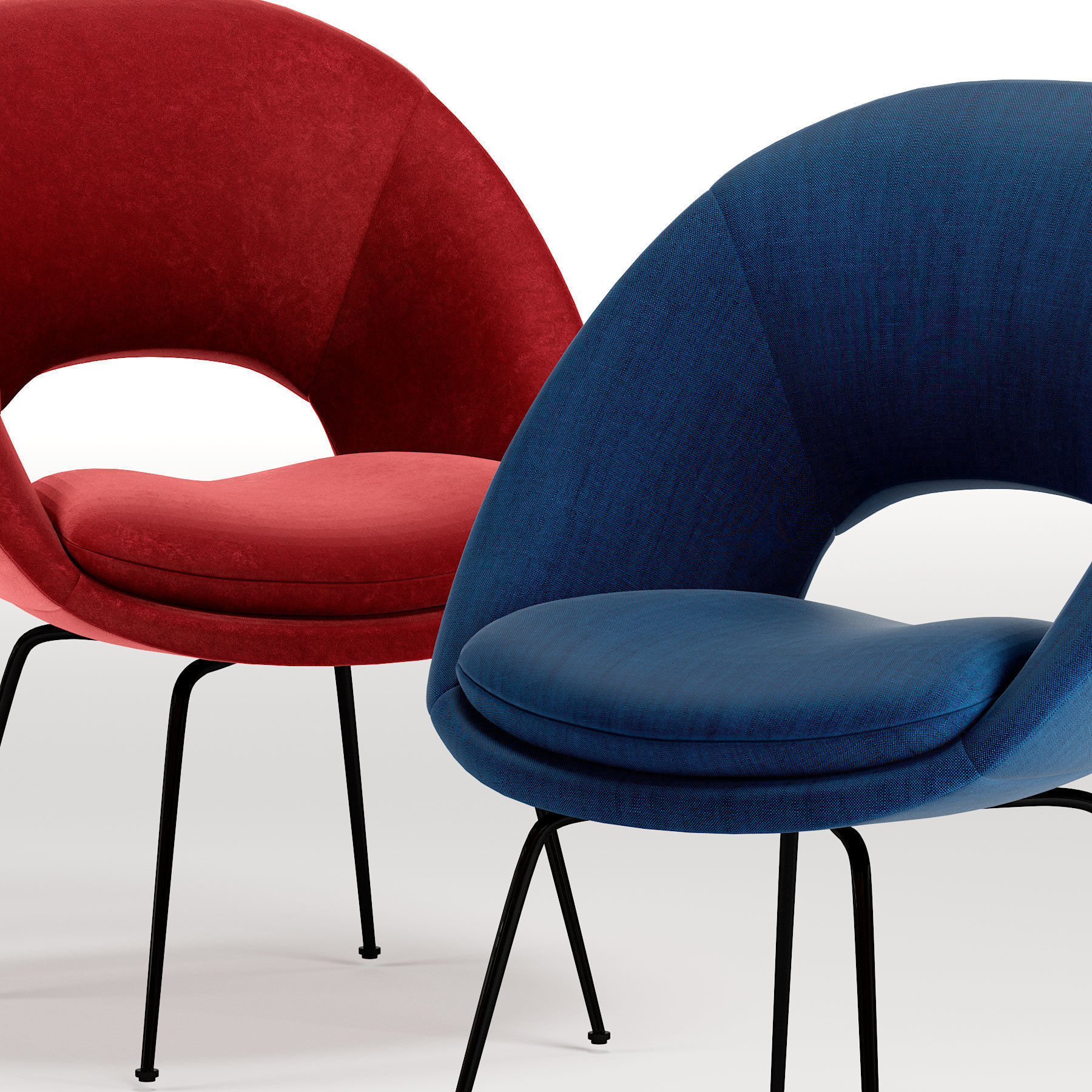 West Elm Orb Dining Chair 3D model_1