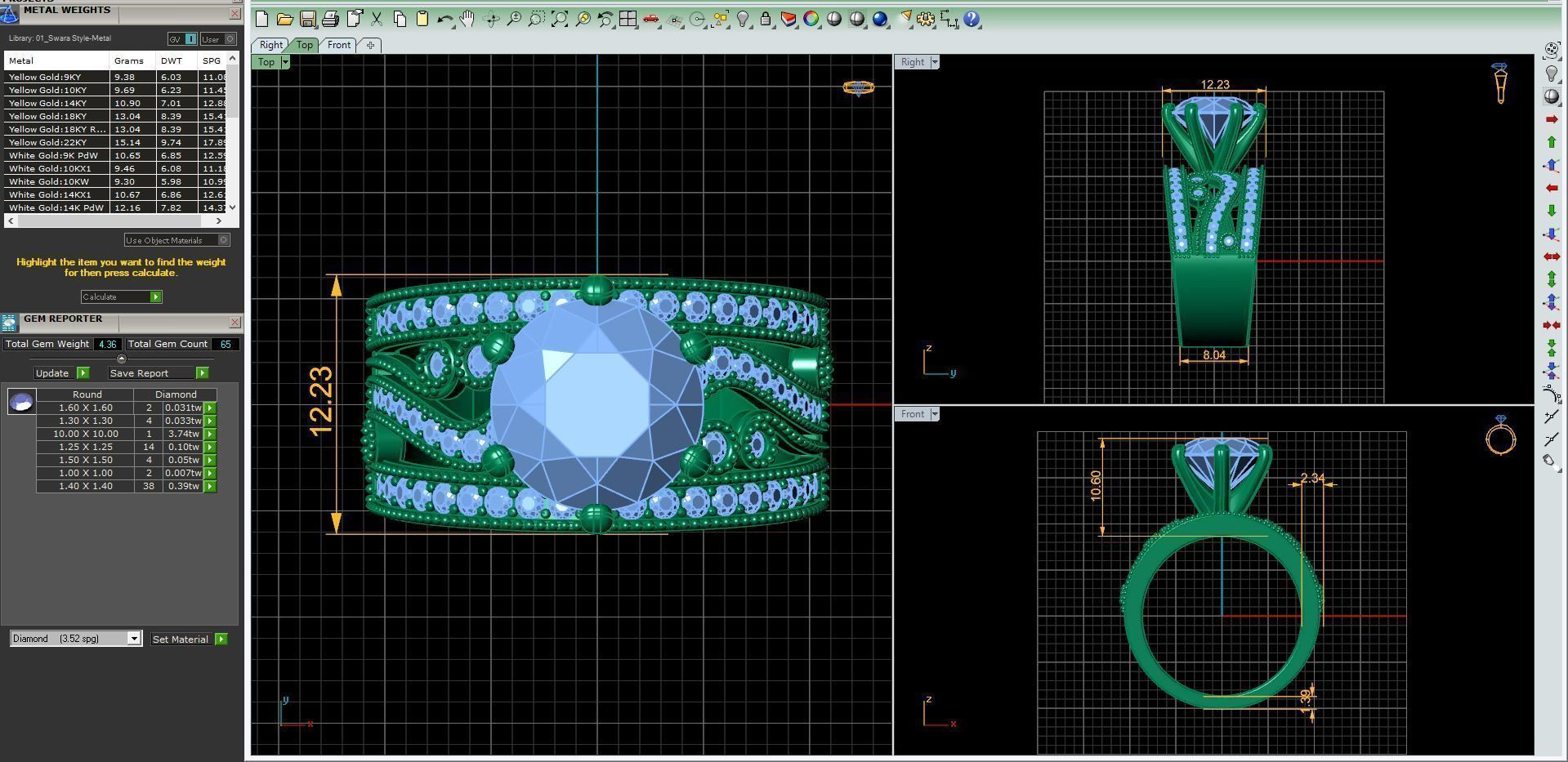 Luxury Solitaire Ring 3D print model_10