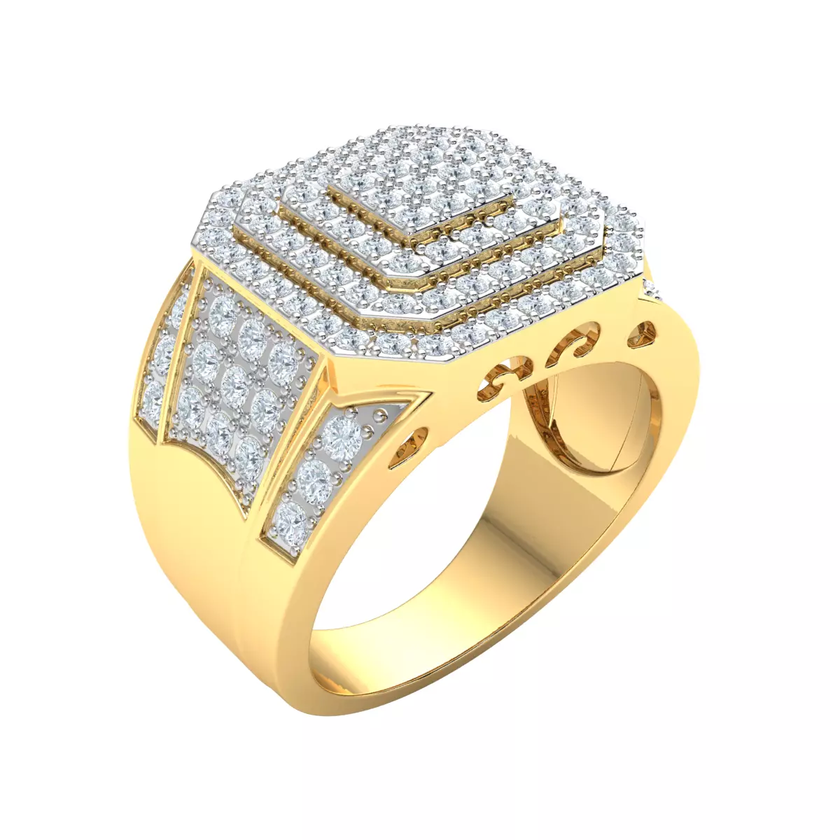 Fancy Mens Ring  3D print model_0