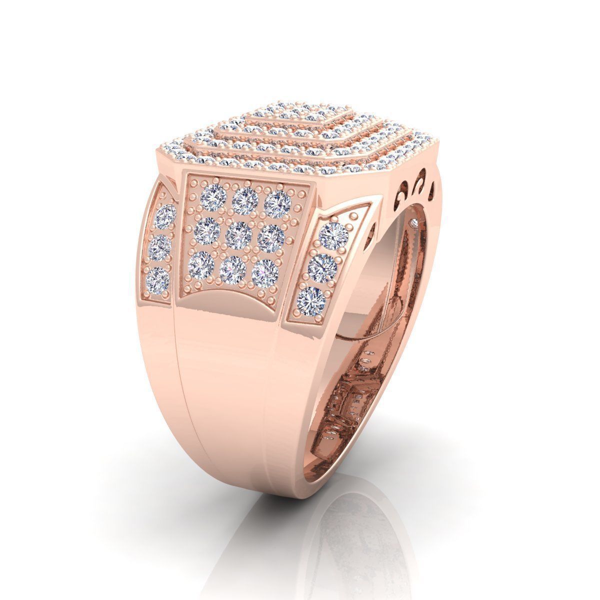 Fancy Mens Ring  3D print model_5