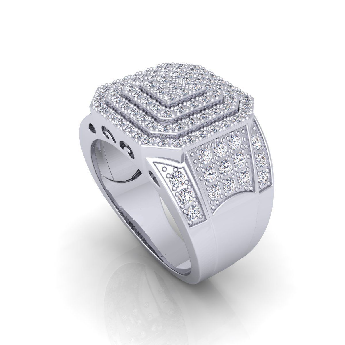 Fancy Mens Ring  3D print model_14