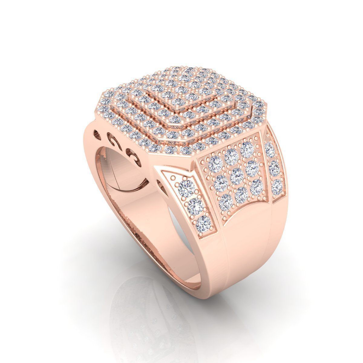 Fancy Mens Ring  3D print model_15