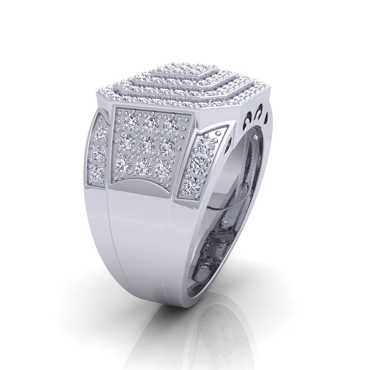 Fancy Mens Ring  3D print model_4