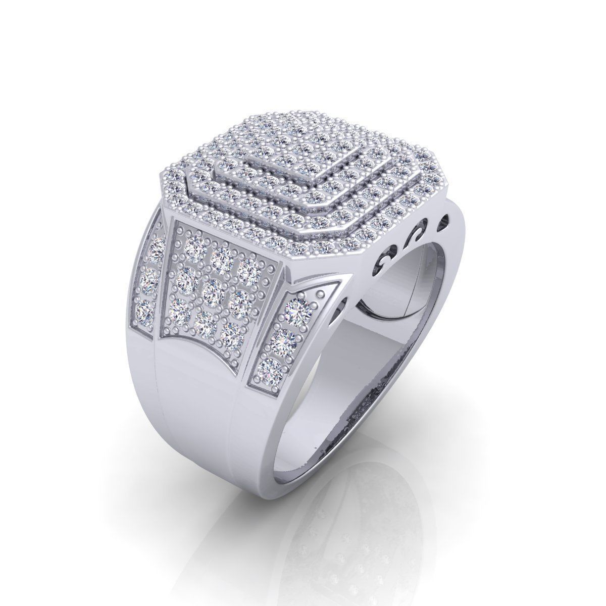 Fancy Mens Ring  3D print model_11