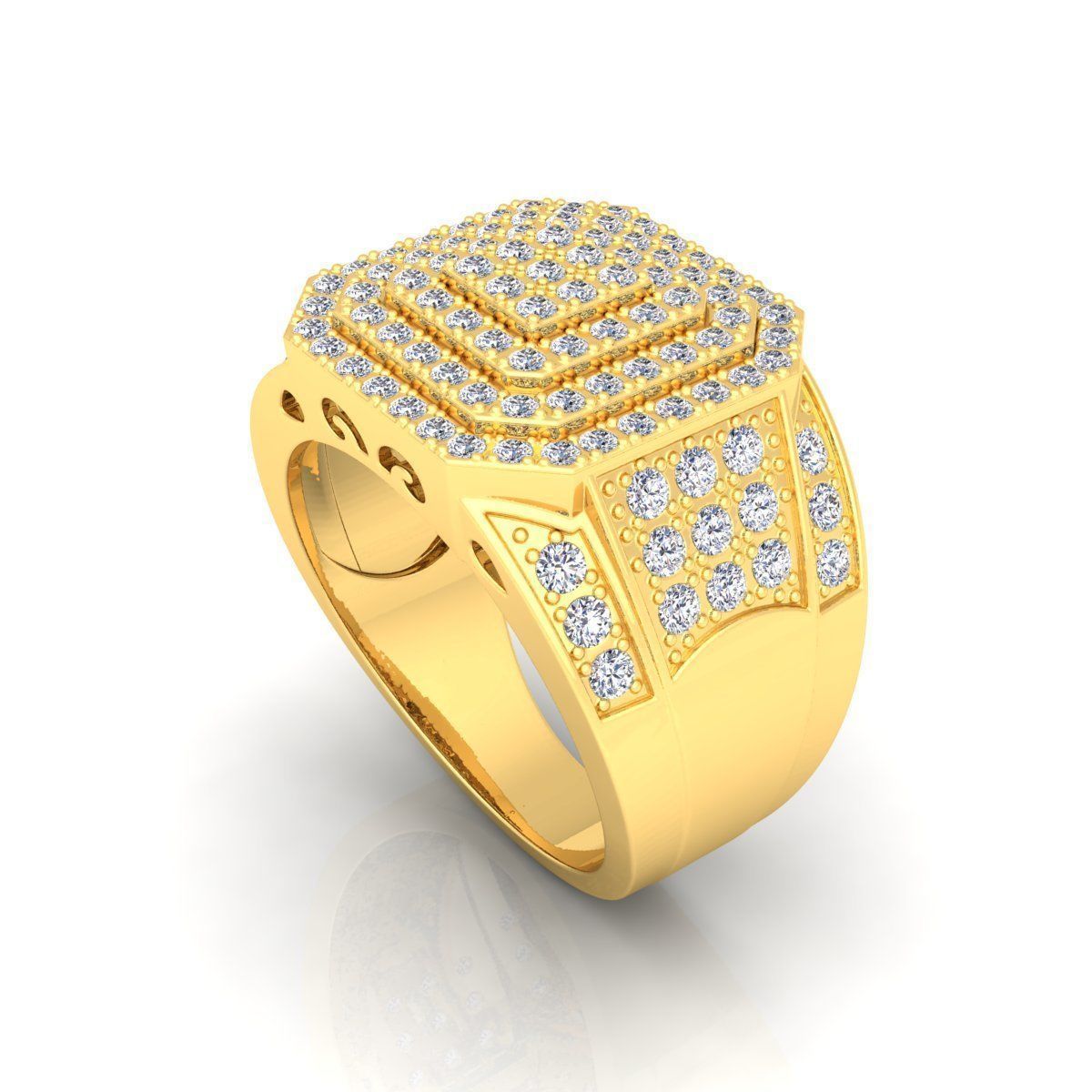 Fancy Mens Ring  3D print model_16