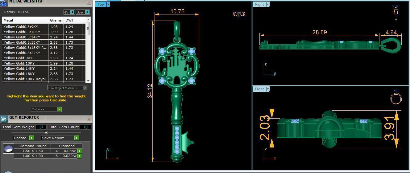 Fancy Key of god 3D print model_5