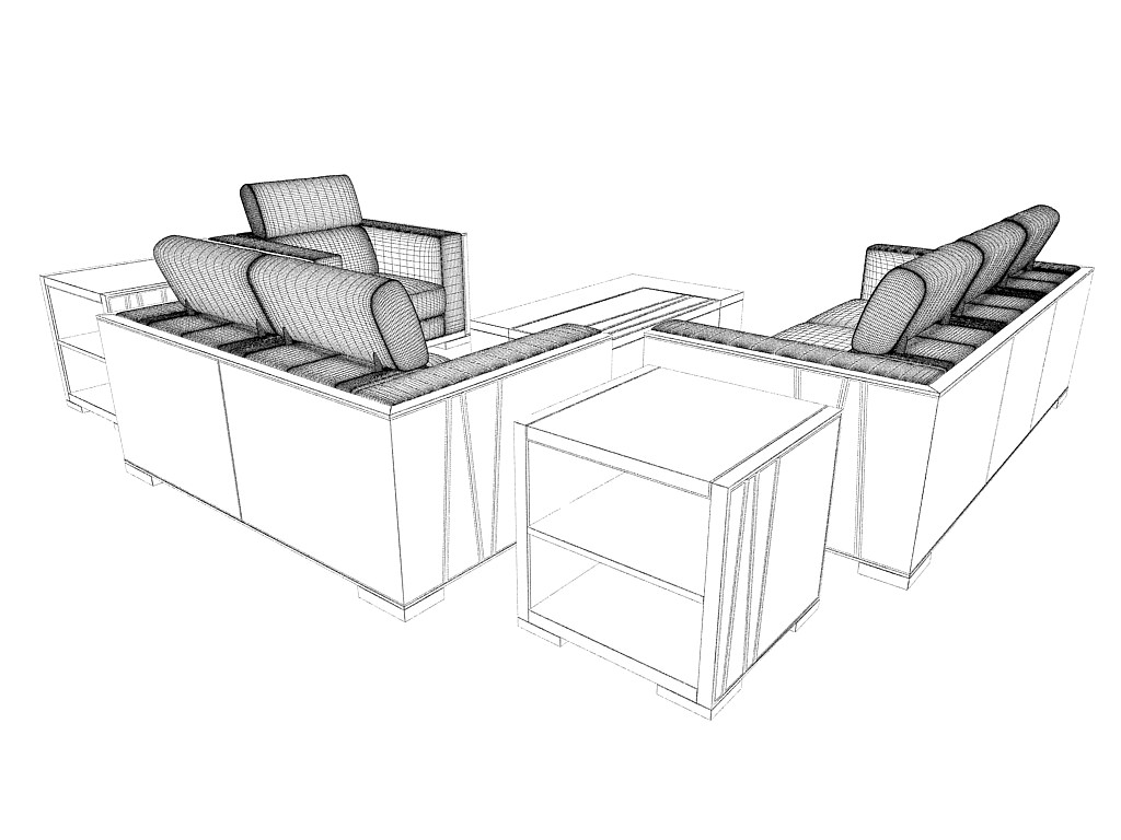 seats tables 3D model_11