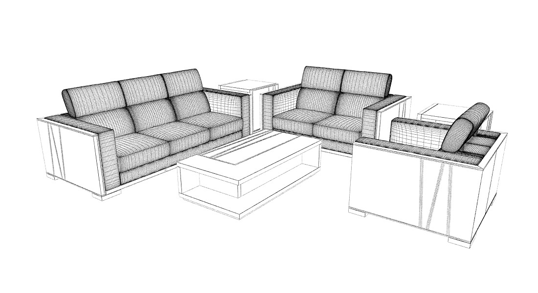 seats tables 3D model_4
