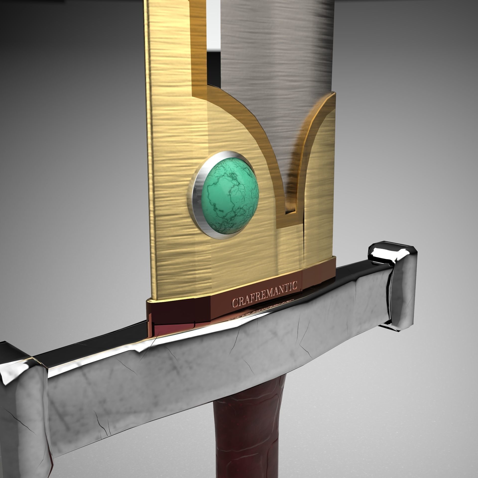 Gem Sword Free 3D model_1