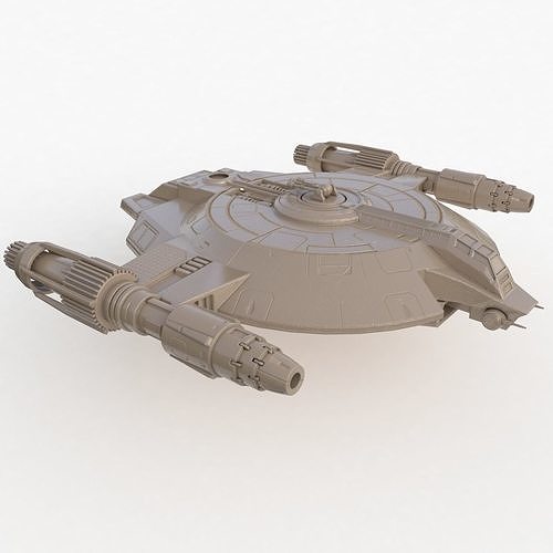 Lancer Class Clay Spaceship AI Low-poly 3D model