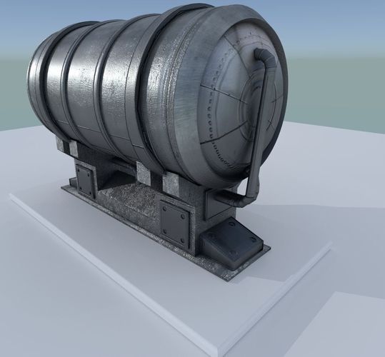 Water Tank Free 3D model_14