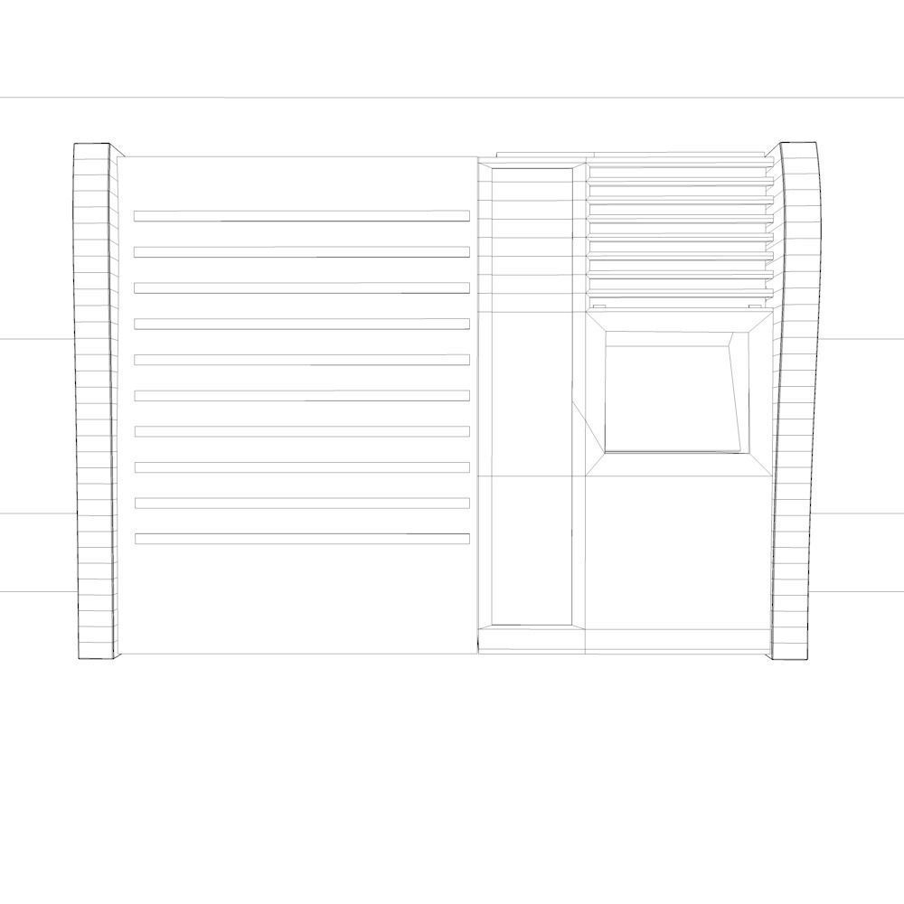 Mainframe Data Server Low Poly Low-poly 3D model_5