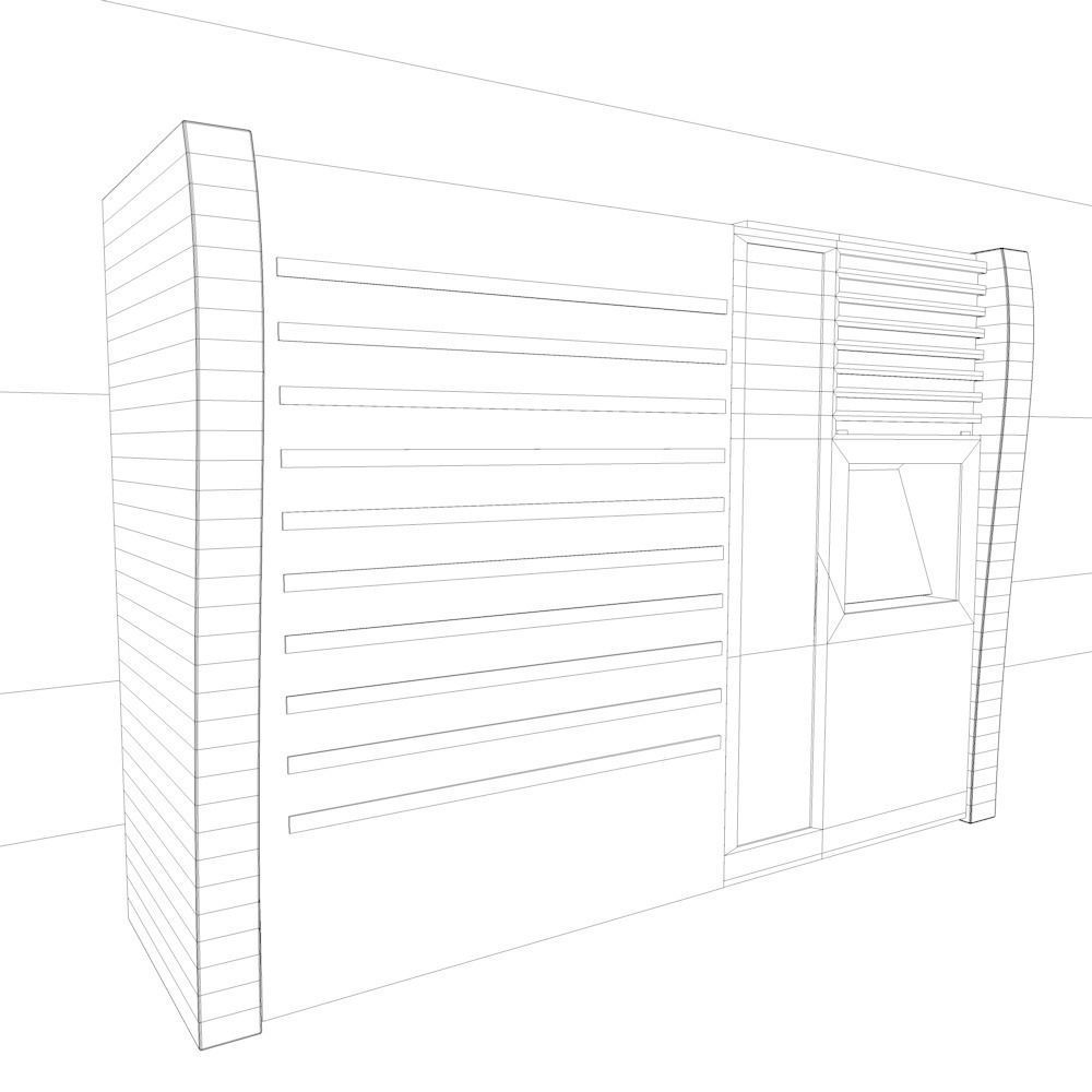 Mainframe Data Server Low Poly Low-poly 3D model_6