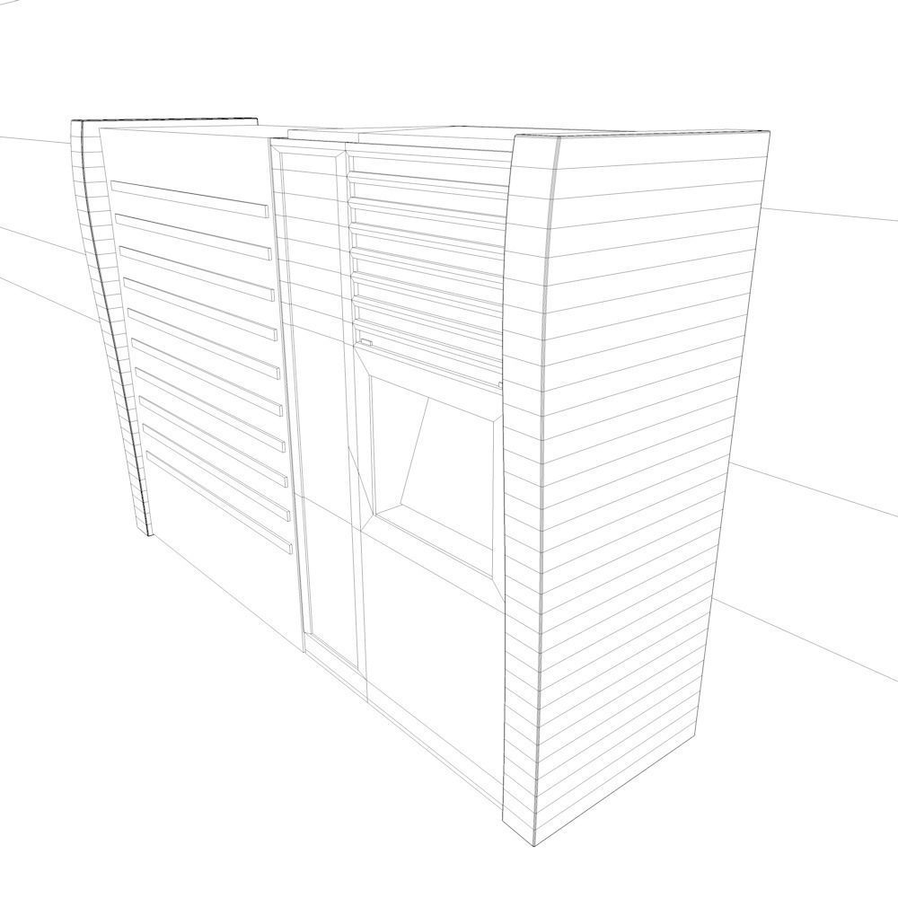 Mainframe Data Server Low Poly Low-poly 3D model_7
