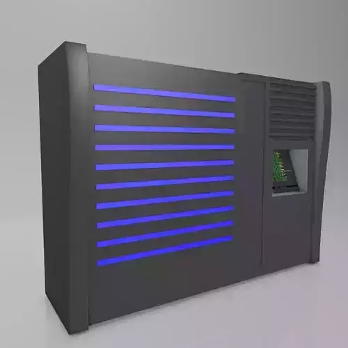 Mainframe Data Server Low Poly Low-poly 3D model