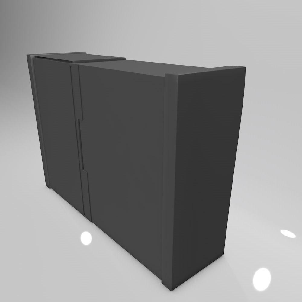 Mainframe Data Server Low Poly Low-poly 3D model_3