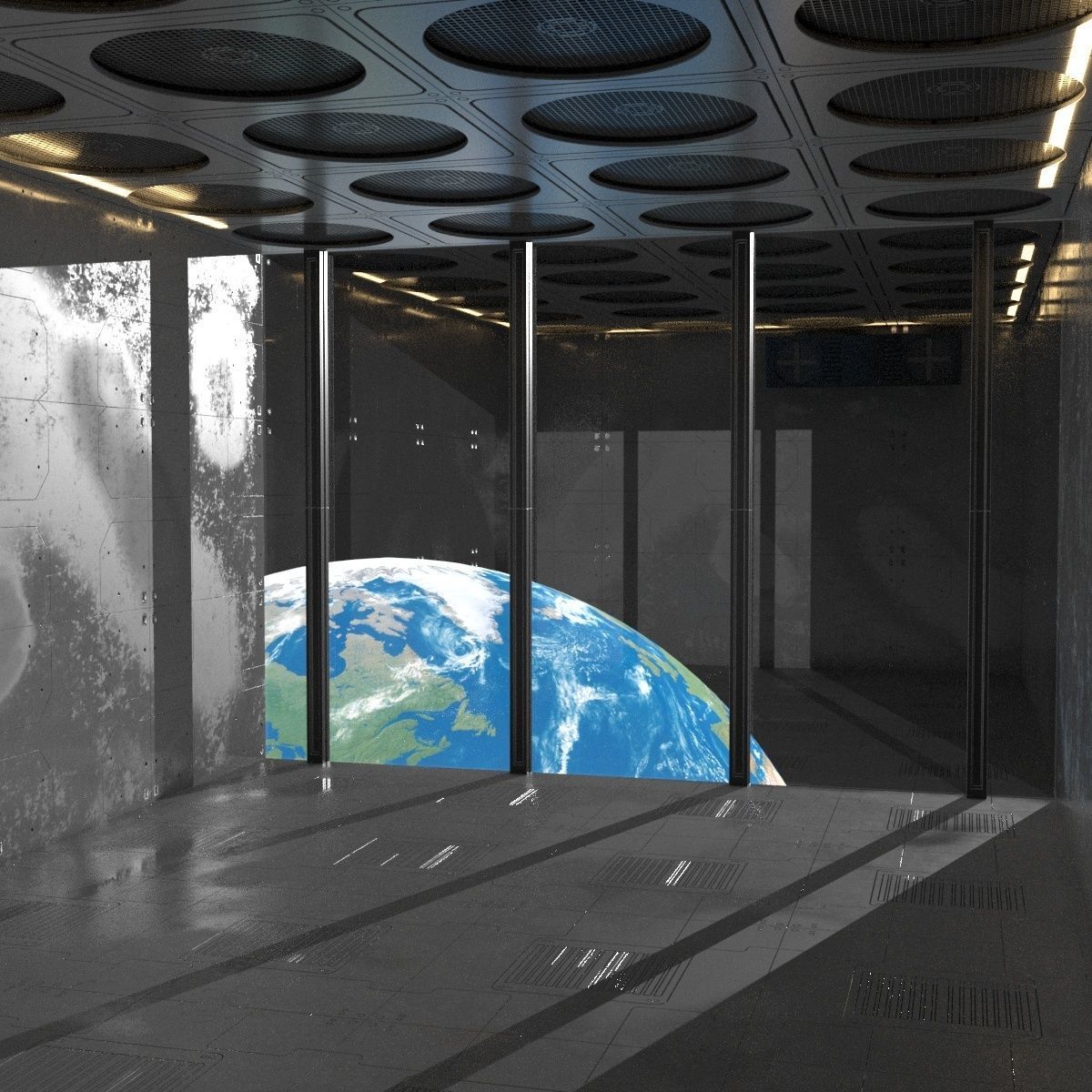 Sci-fi box 3D model_4