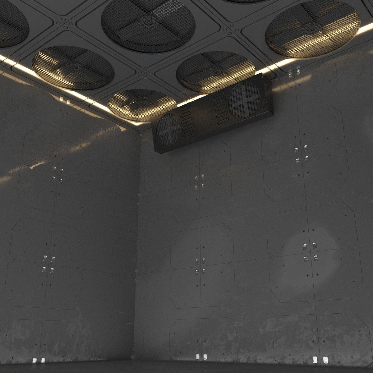 Sci-fi box 3D model_1