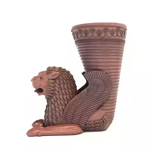Riton egyptian lion vase