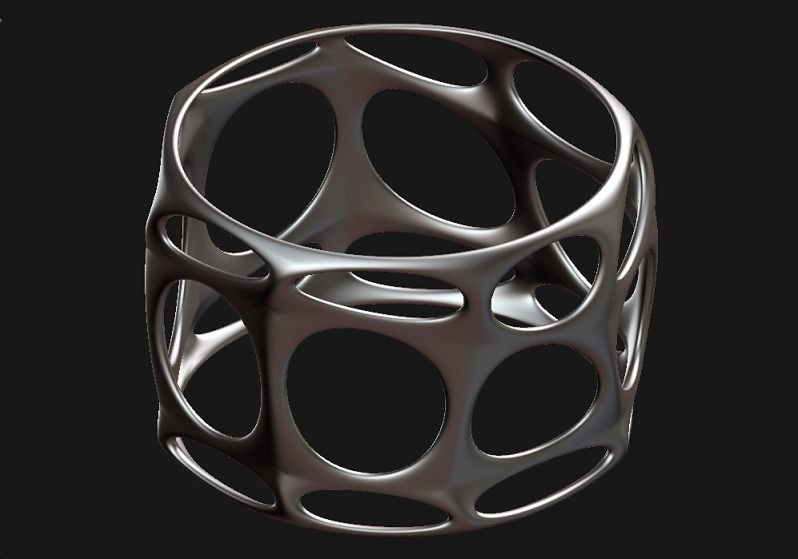 Pink Bracelet 3D print model_4