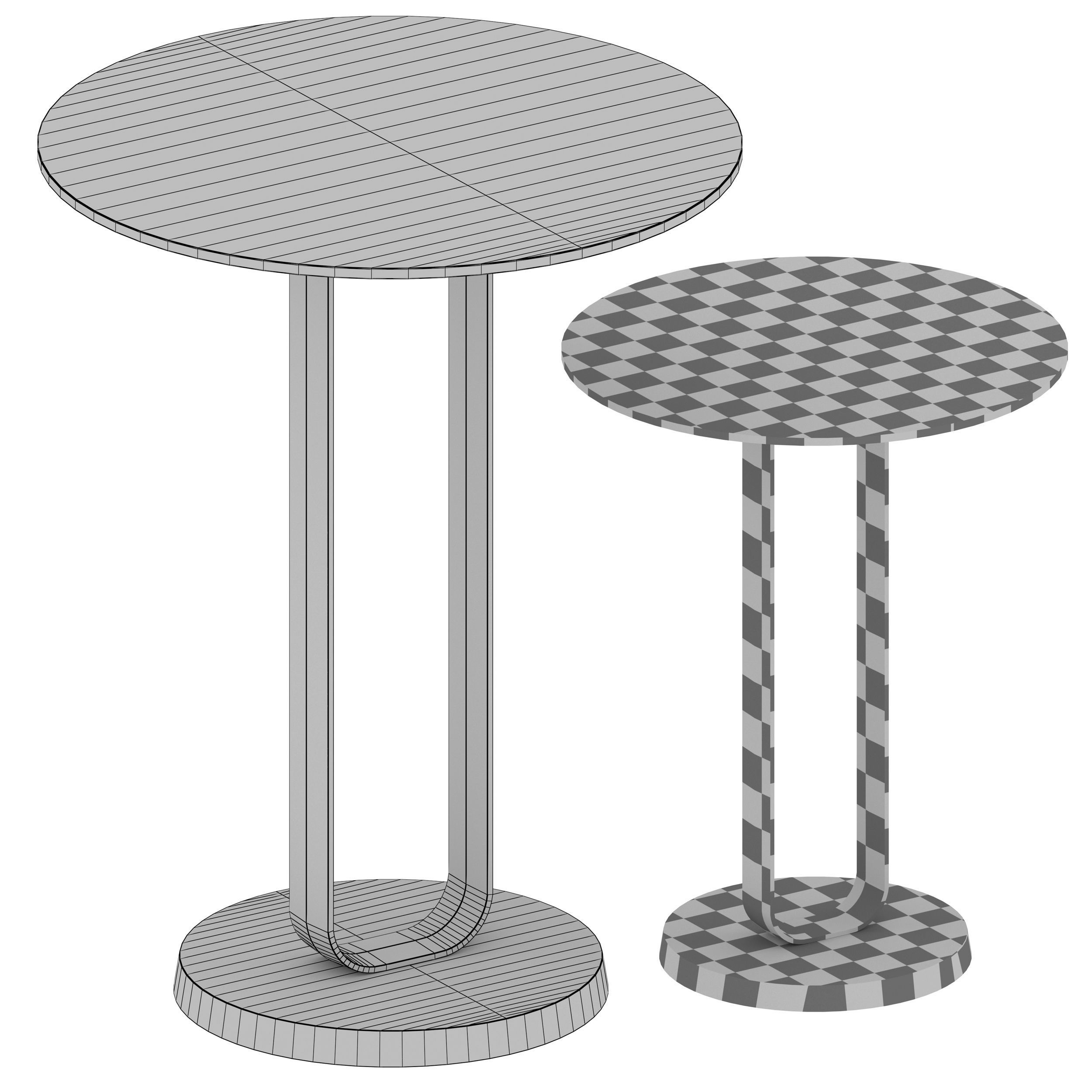 Diego End Table Crate and Barrel 3D model_4