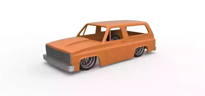 Shell 1988 Chevrolet Blazer K5 Lowrider Scale 1 to 25 3D print model