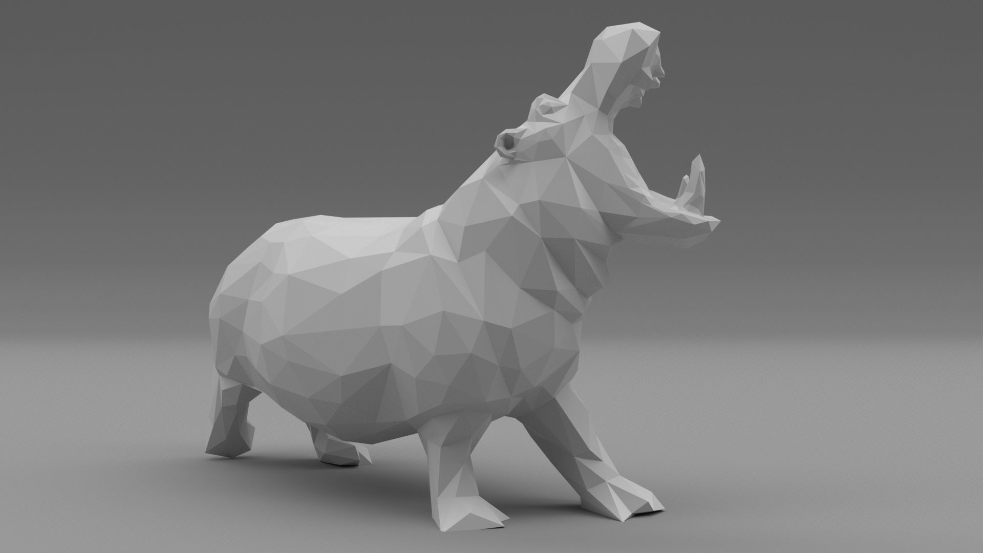 Low Poly - Triangulated Stylized animals pack 3D print 3D print model_7
