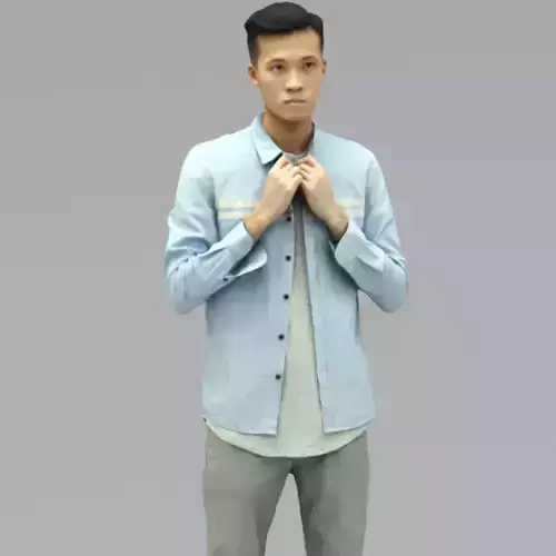 A Handsome Man Standing Alone In Half Body Portrait 