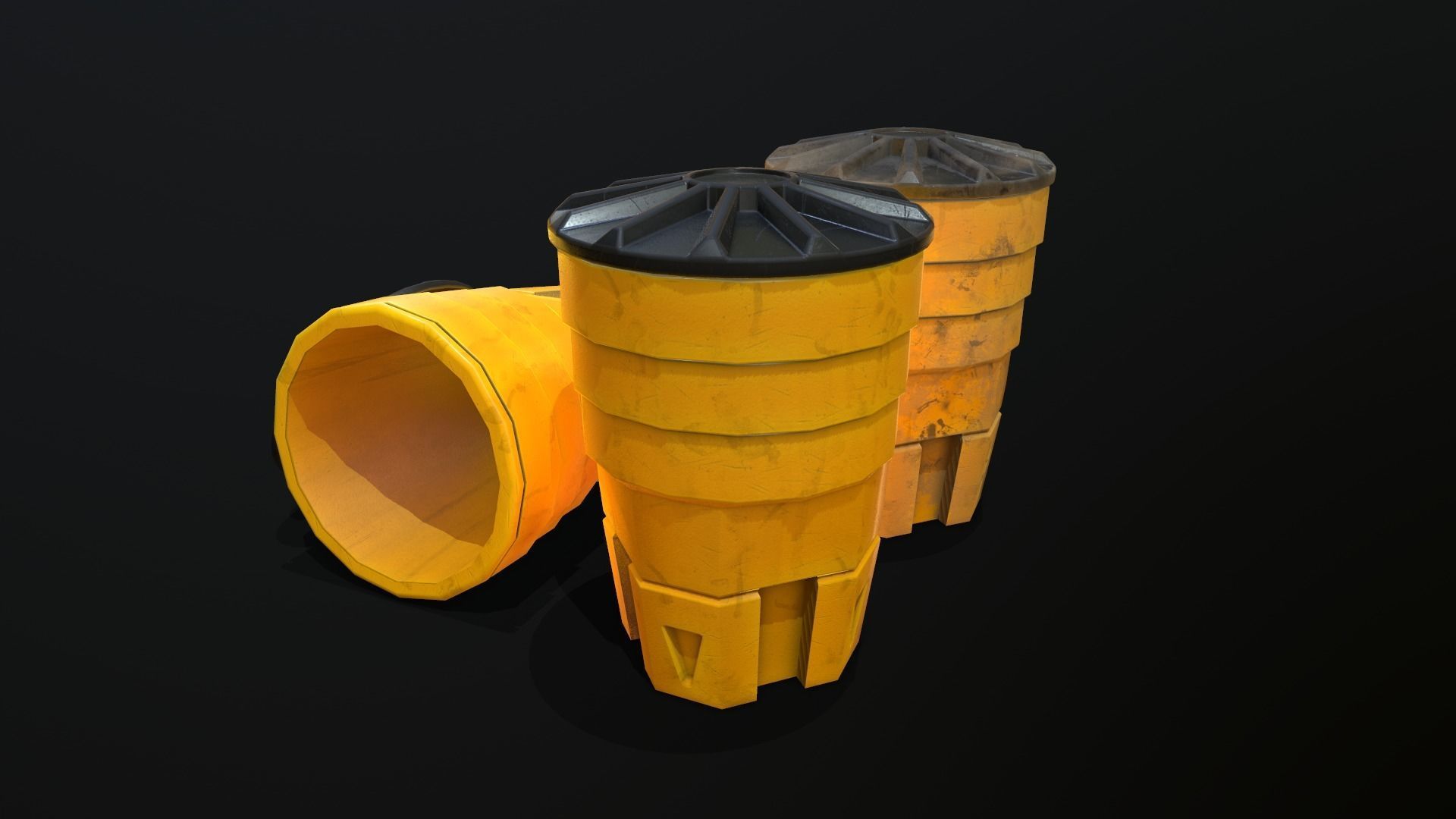 3D model Sand Crash Barrel Game-ready VR / AR / low-poly | CGTrader