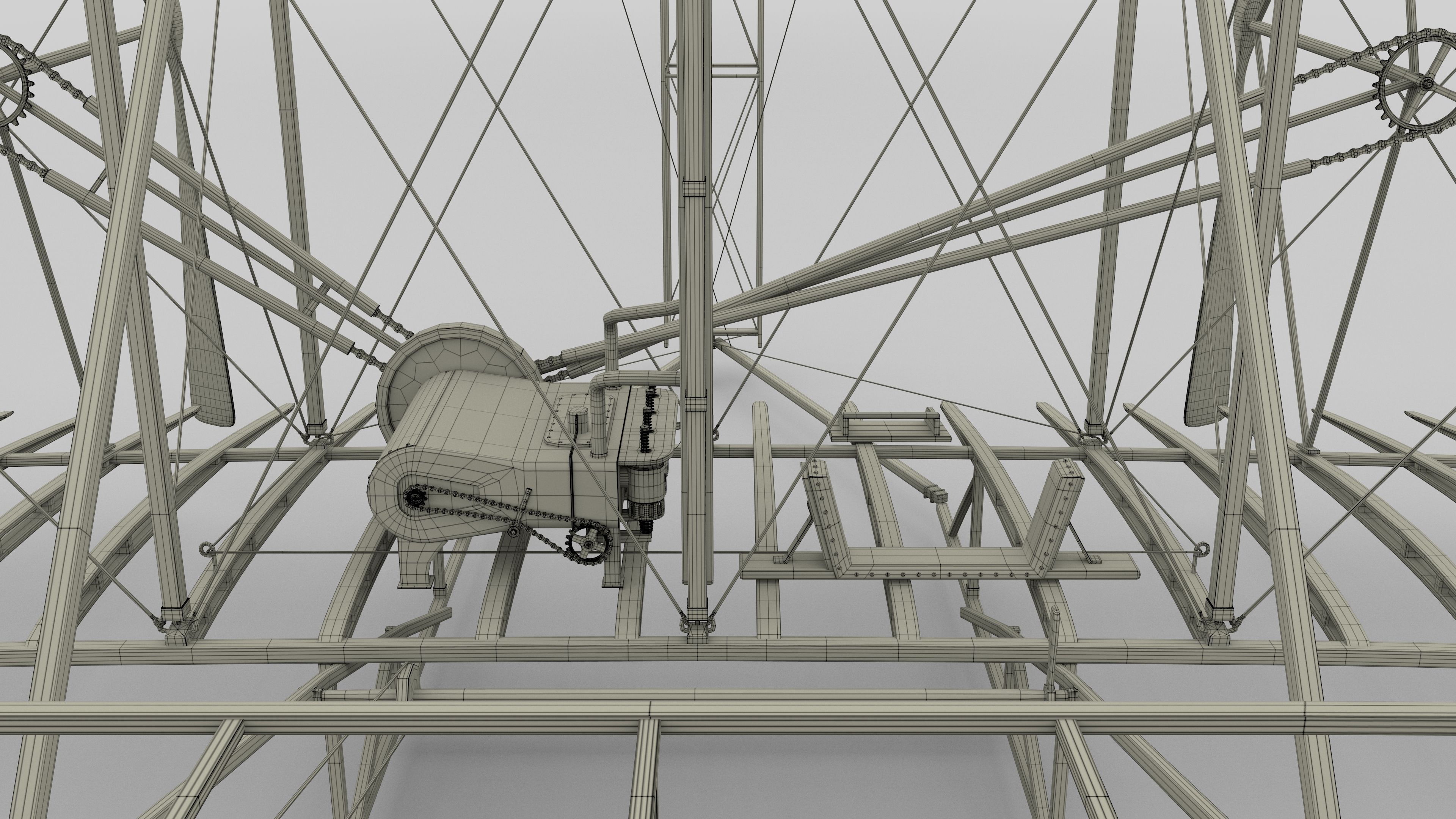 Rigged Wright Flyer 3D model_74