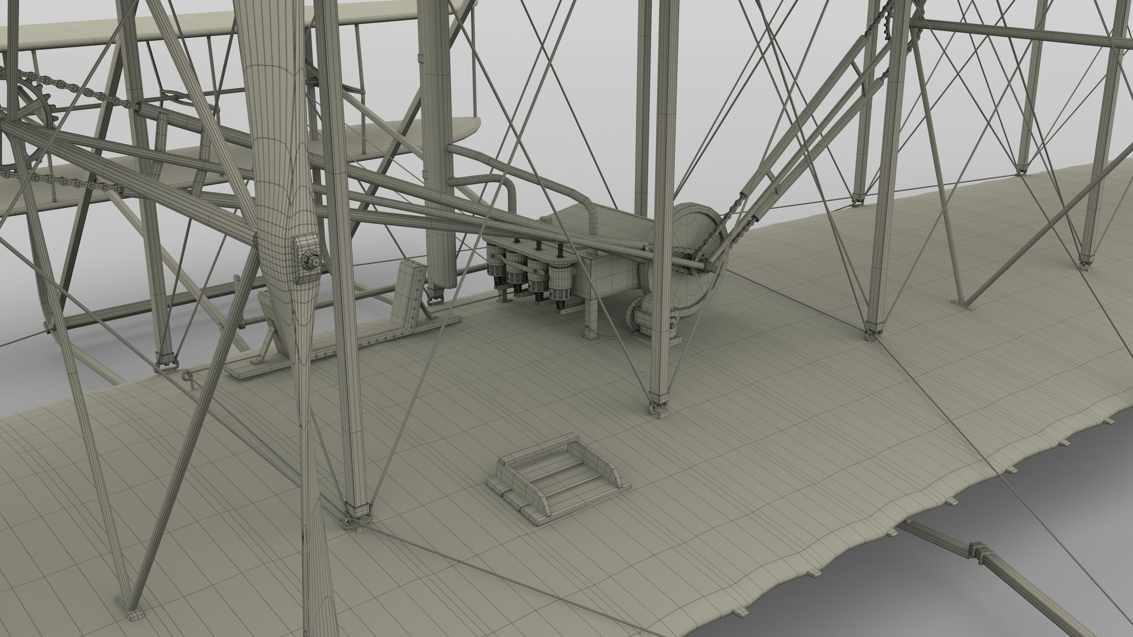 Rigged Wright Flyer 3D model_68