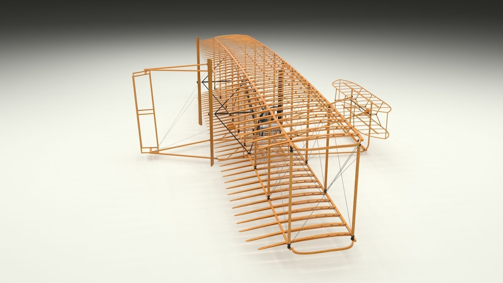 Rigged Wright Flyer 3D model_23