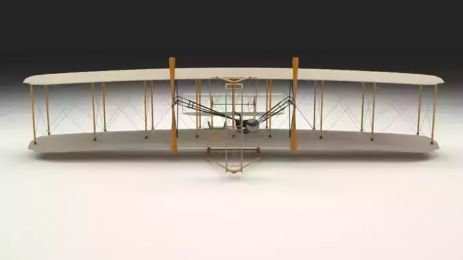 Rigged Wright Flyer 3D model