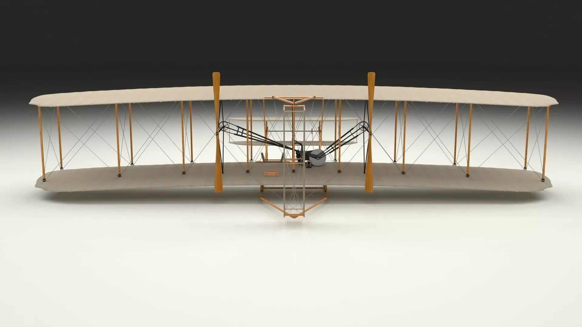 Rigged Wright Flyer 3D model_0