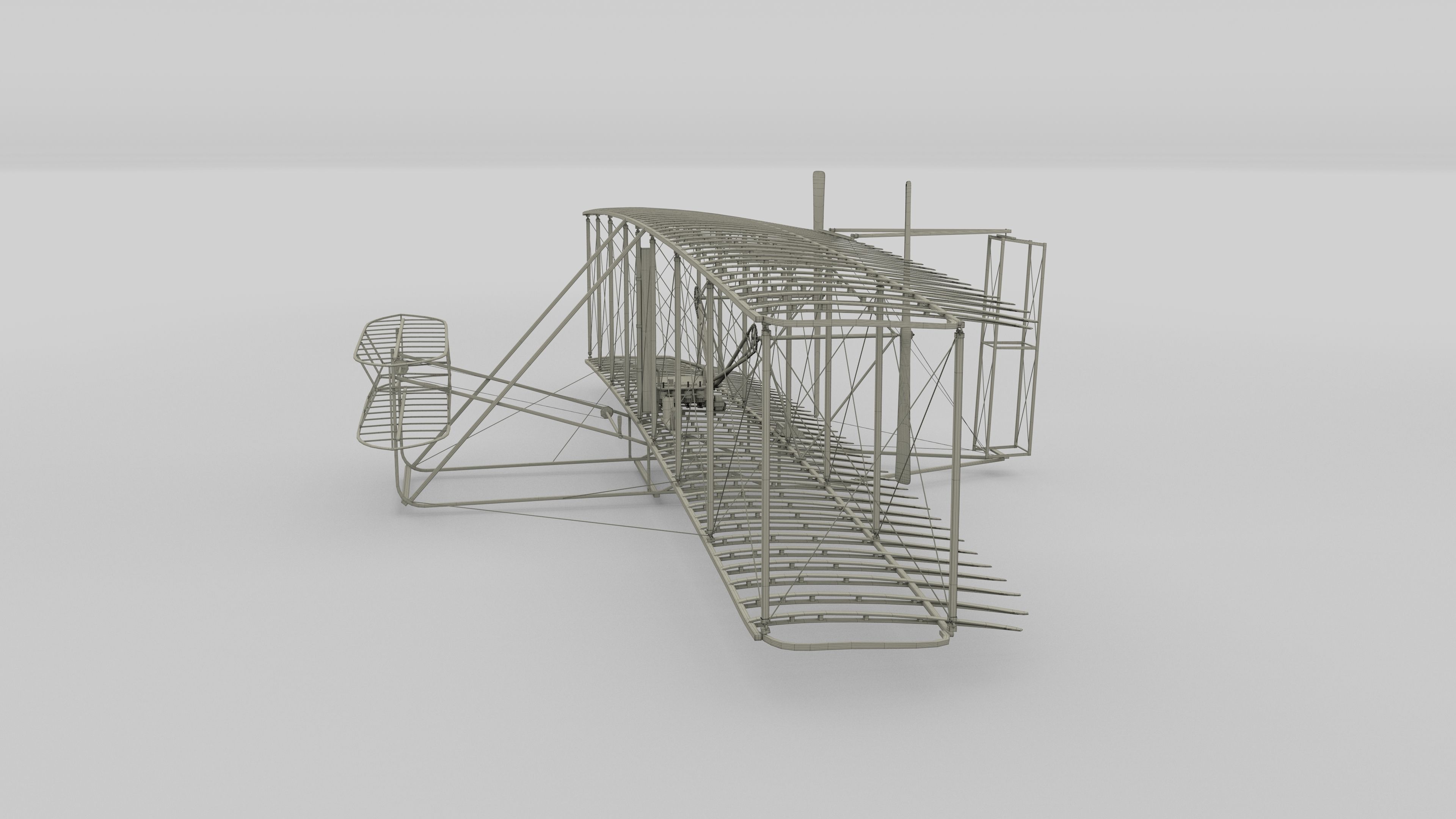 Rigged Wright Flyer 3D model_51
