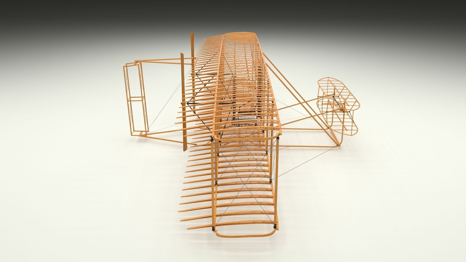 Rigged Wright Flyer 3D model_27