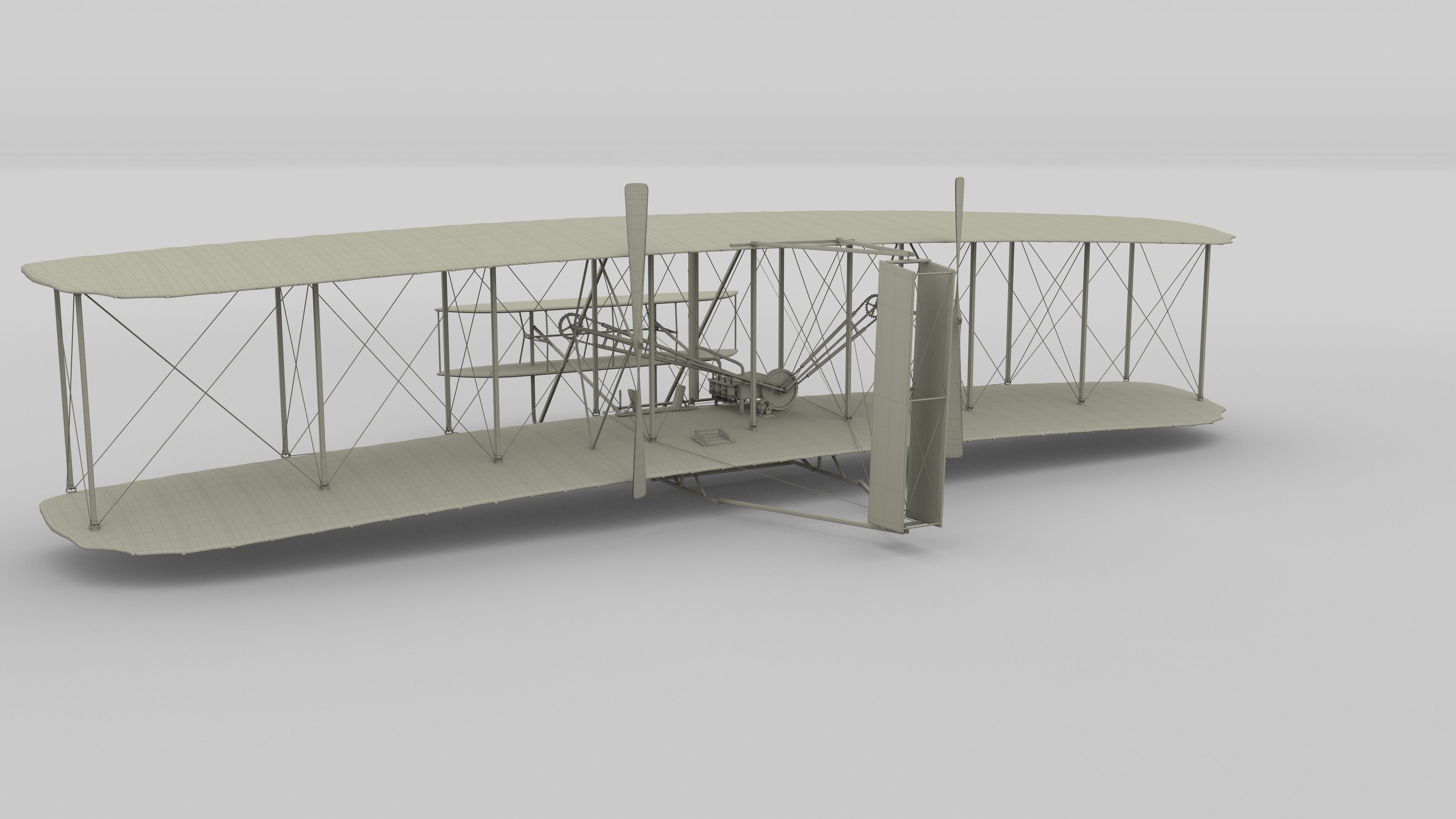Rigged Wright Flyer 3D model_87