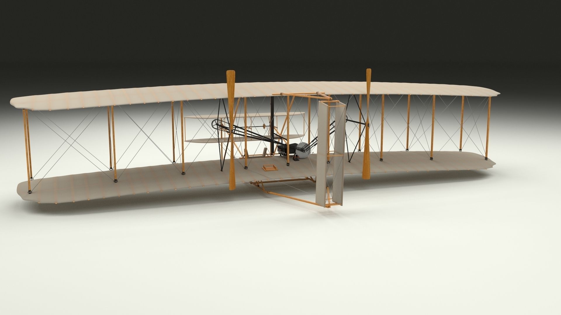 Rigged Wright Flyer 3D model_20