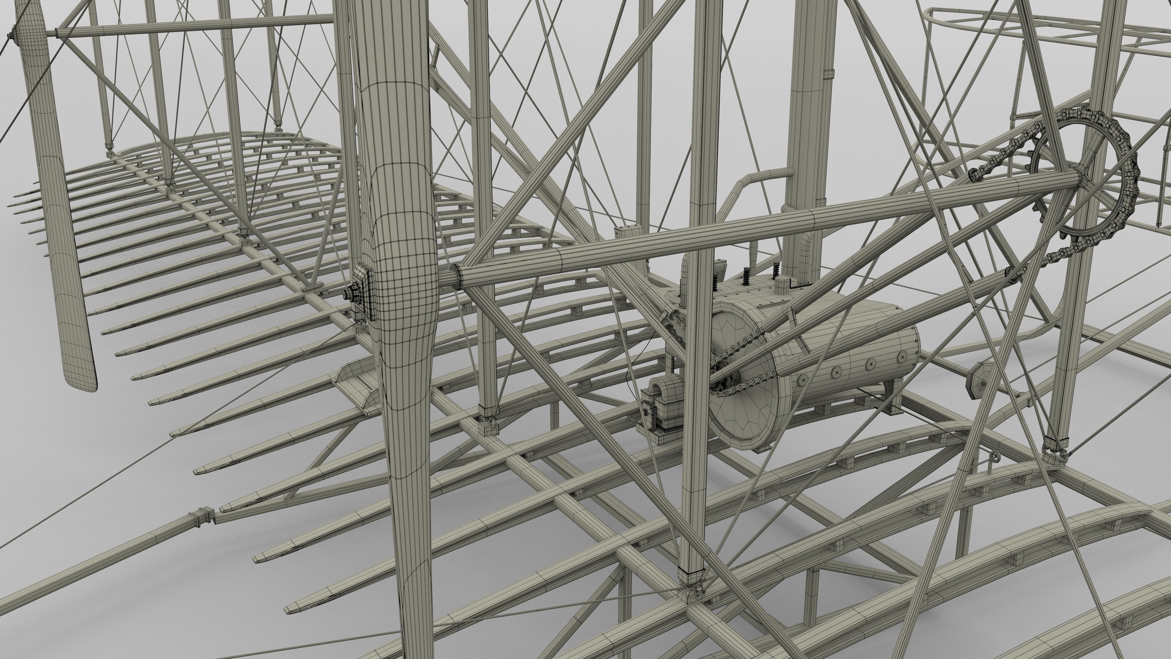 Rigged Wright Flyer 3D model_49