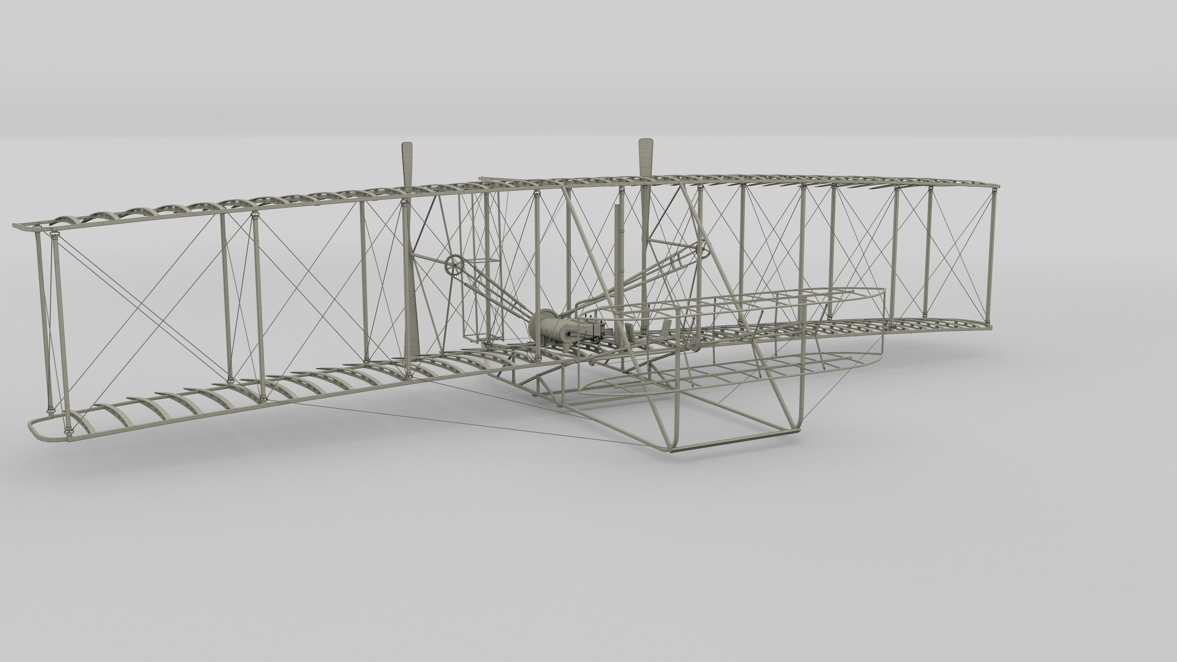 Rigged Wright Flyer 3D model_75