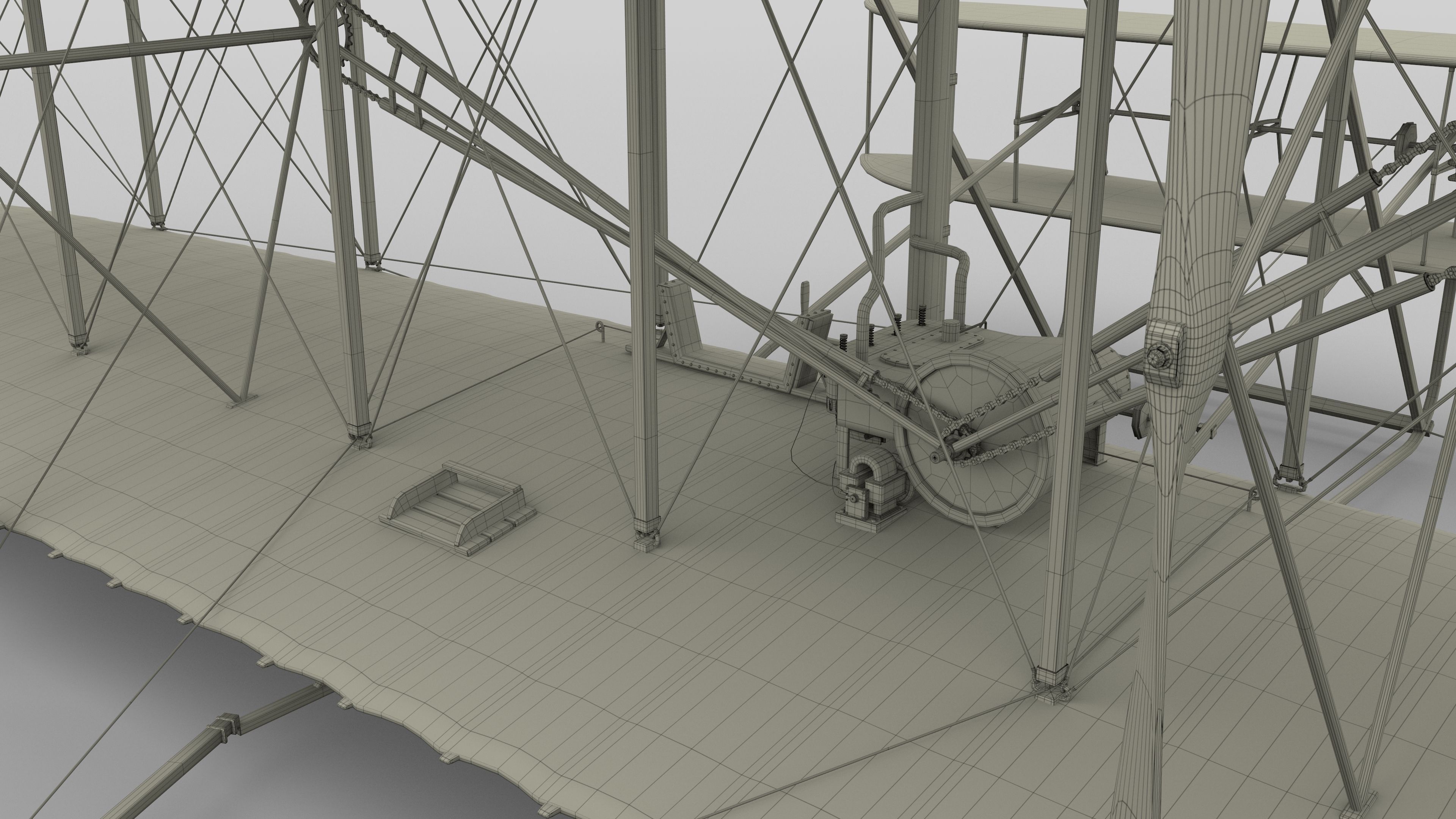 Rigged Wright Flyer 3D model_81