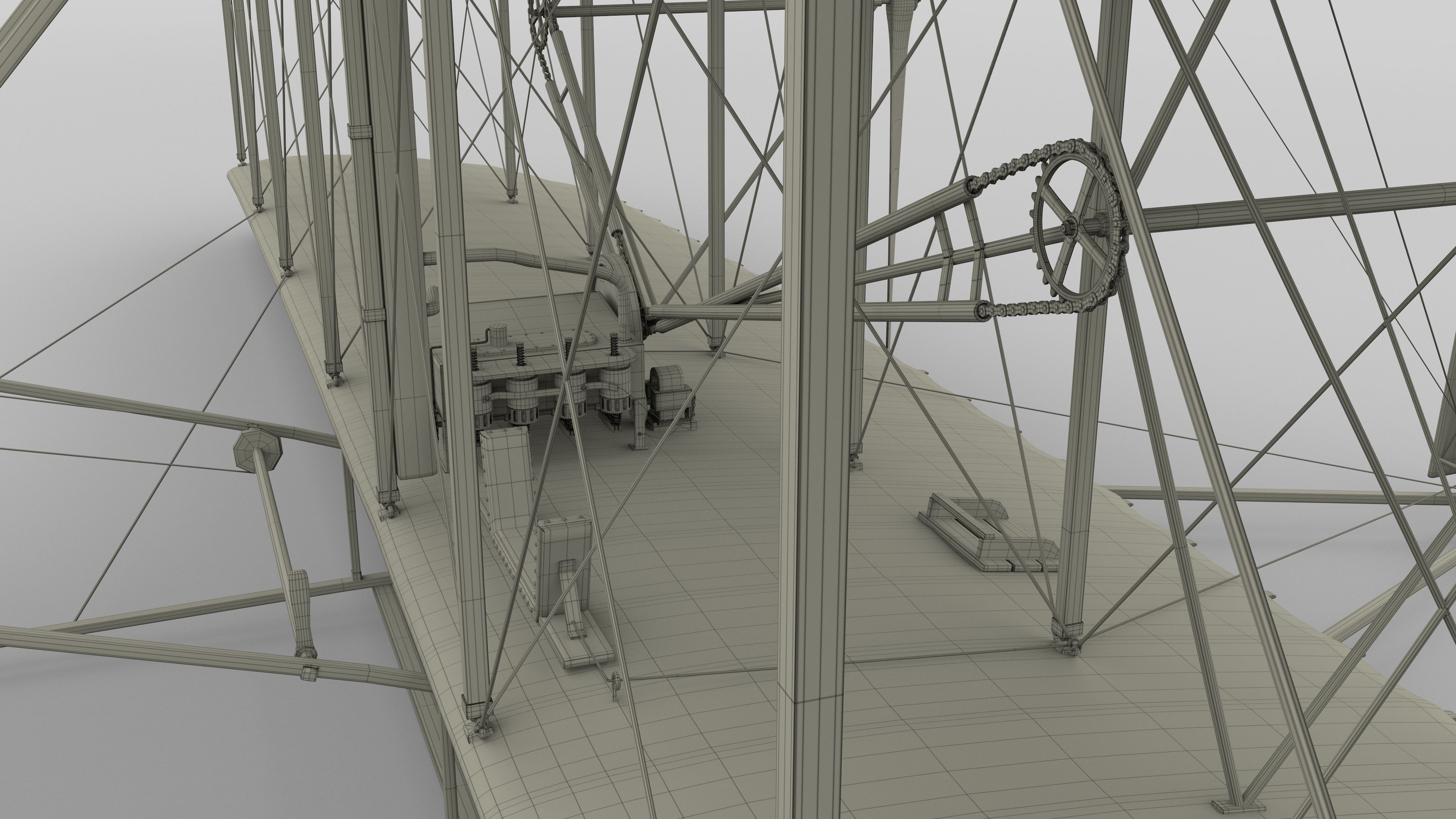 Rigged Wright Flyer 3D model_55
