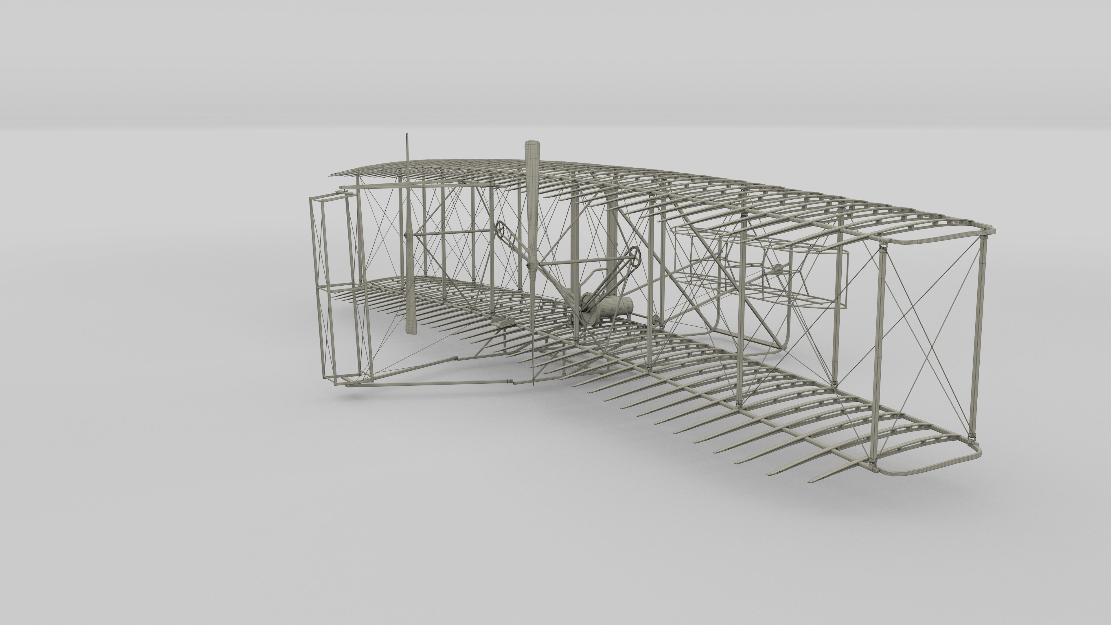 Rigged Wright Flyer 3D model_63