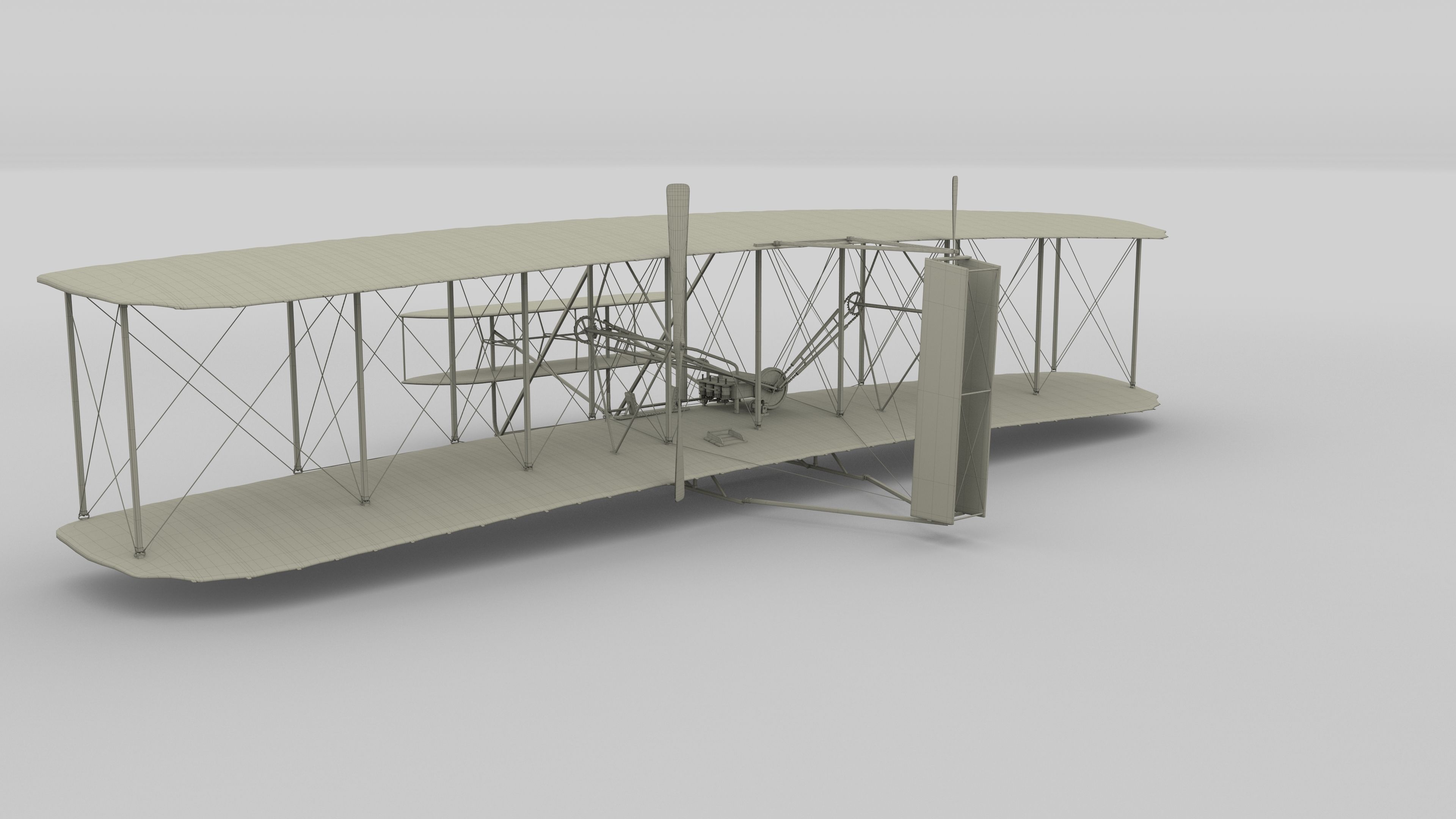 Rigged Wright Flyer 3D model_54