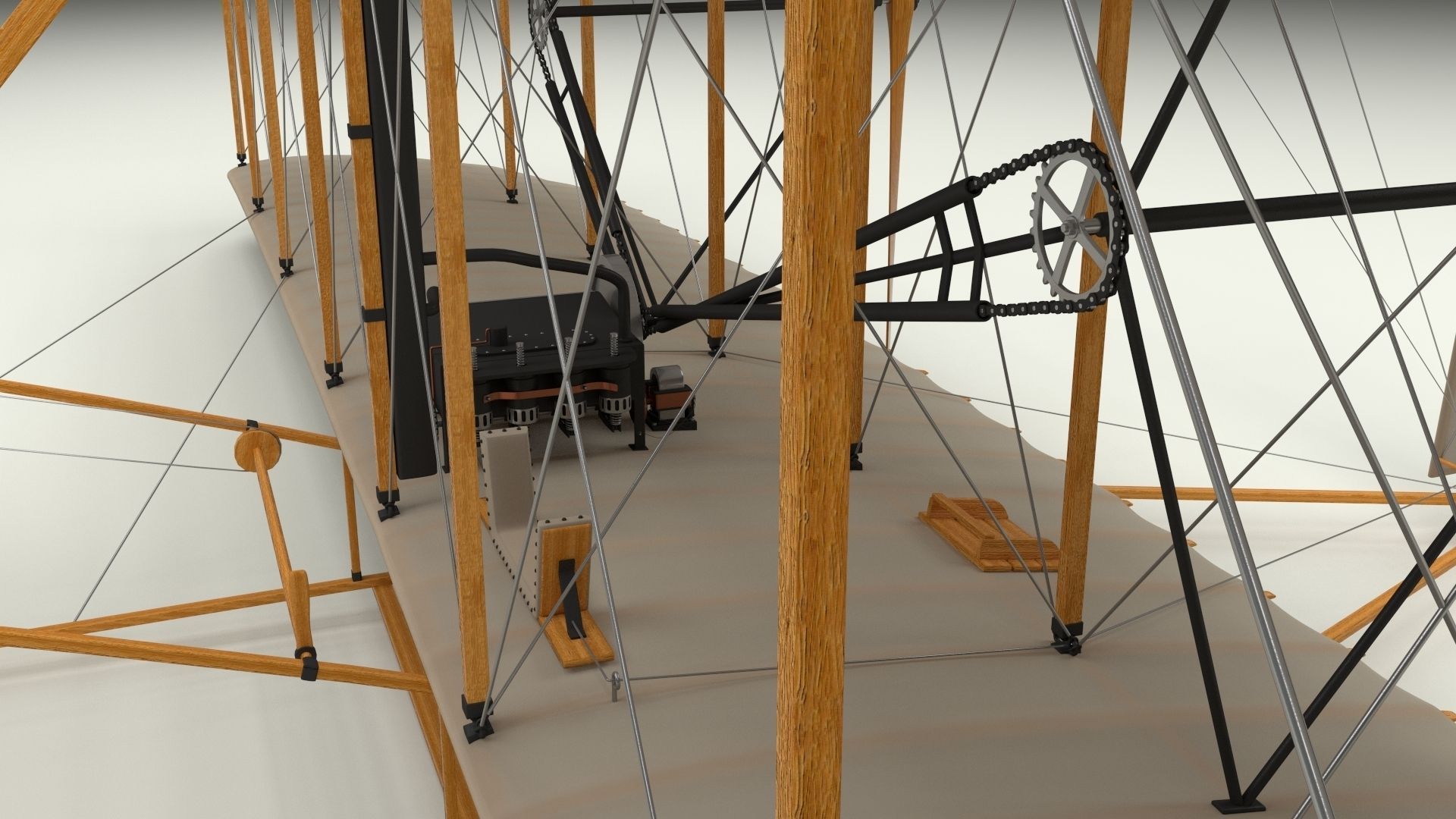 Rigged Wright Flyer 3D model_37