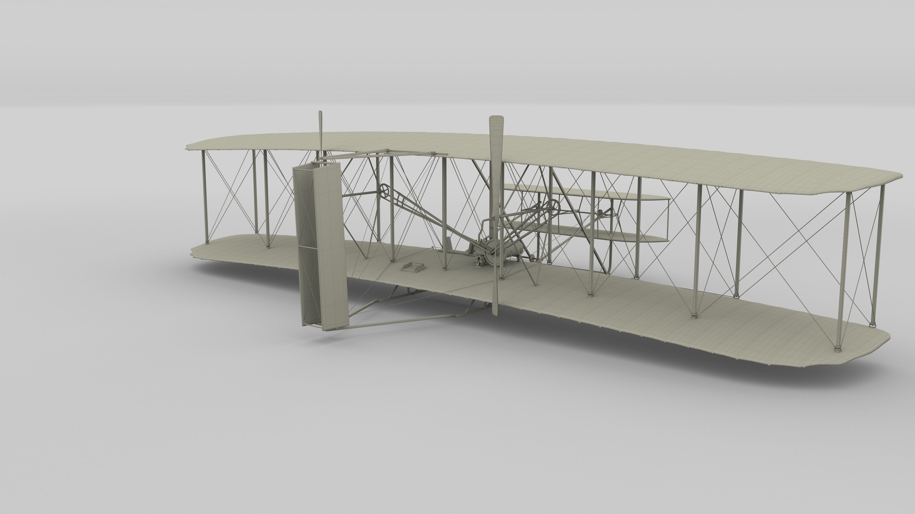 Rigged Wright Flyer 3D model_83
