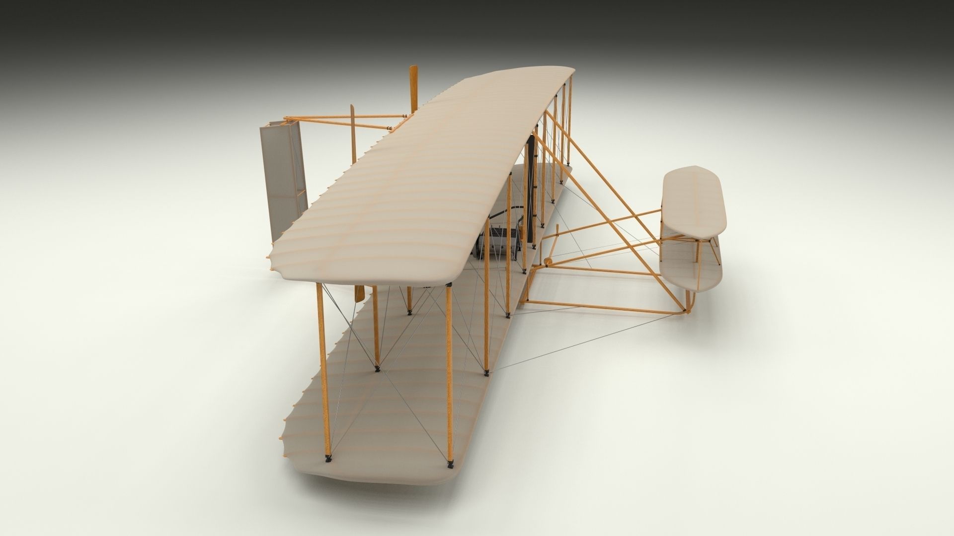 Rigged Wright Flyer 3D model_12