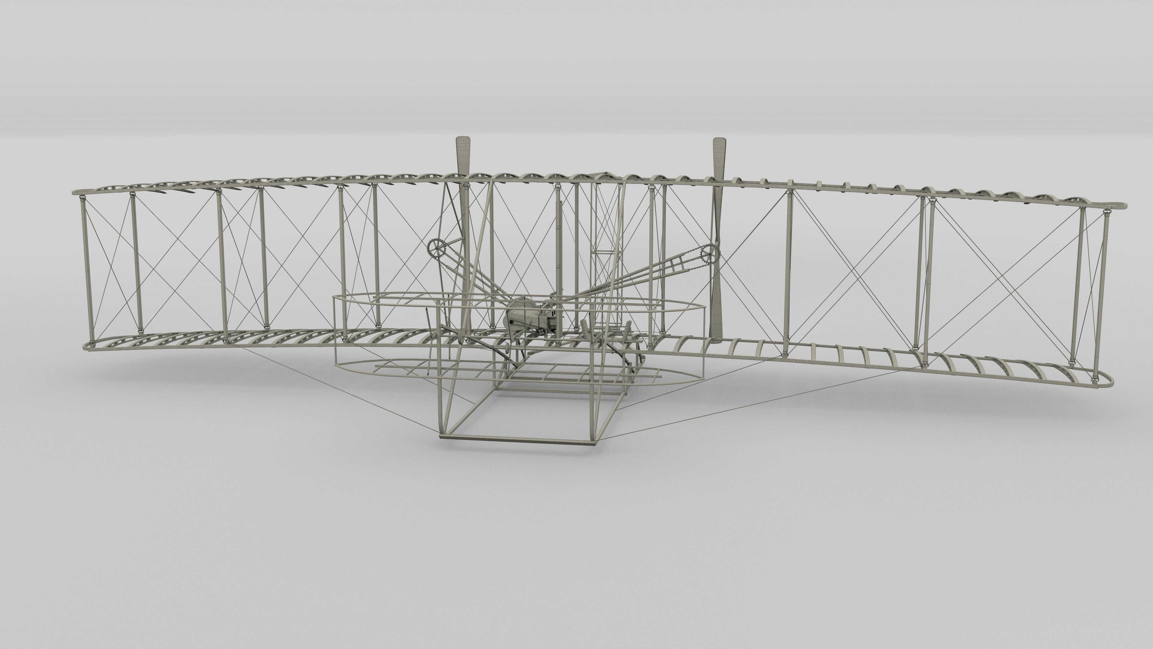 Rigged Wright Flyer 3D model_84