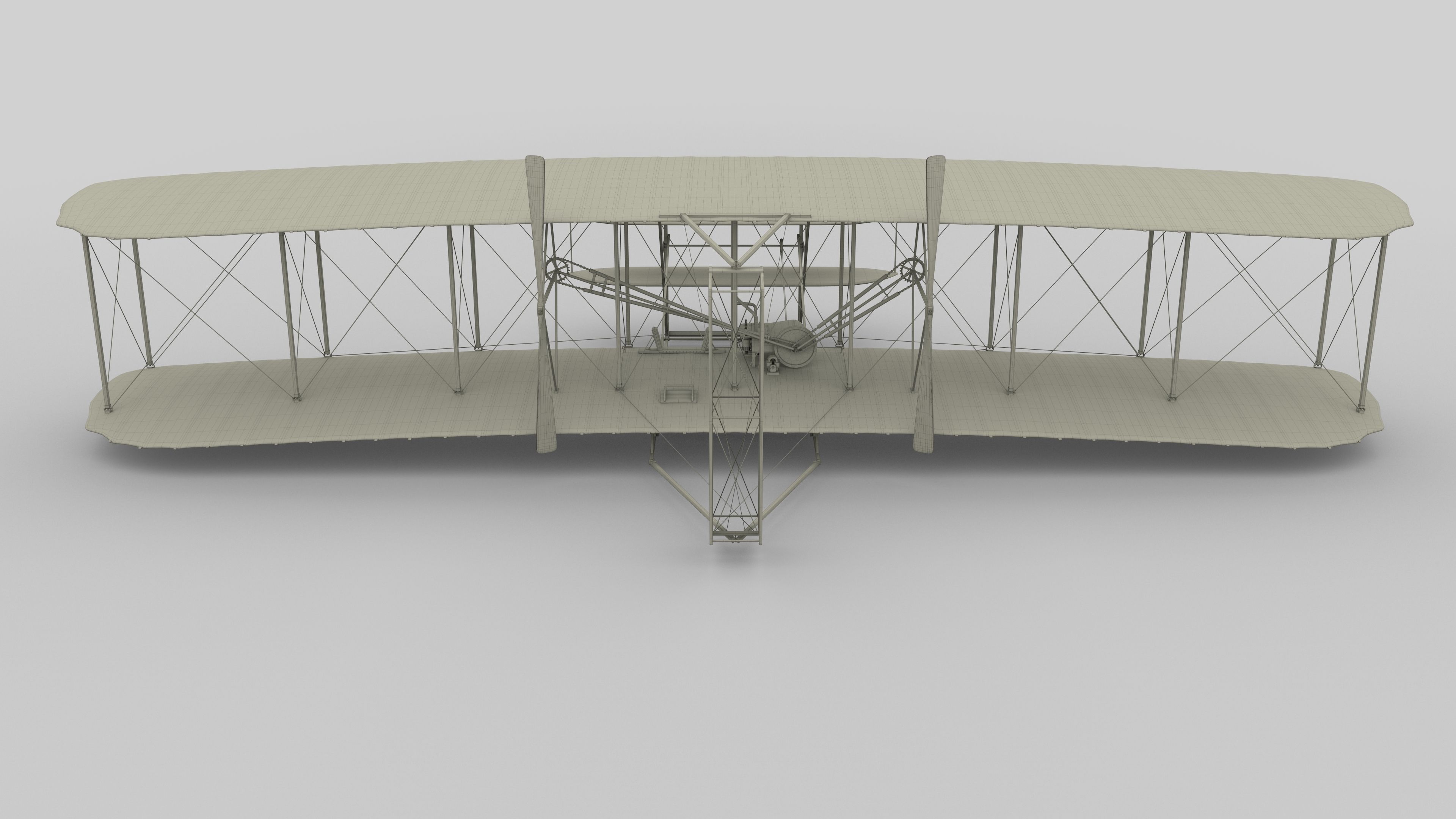 Rigged Wright Flyer 3D model_58