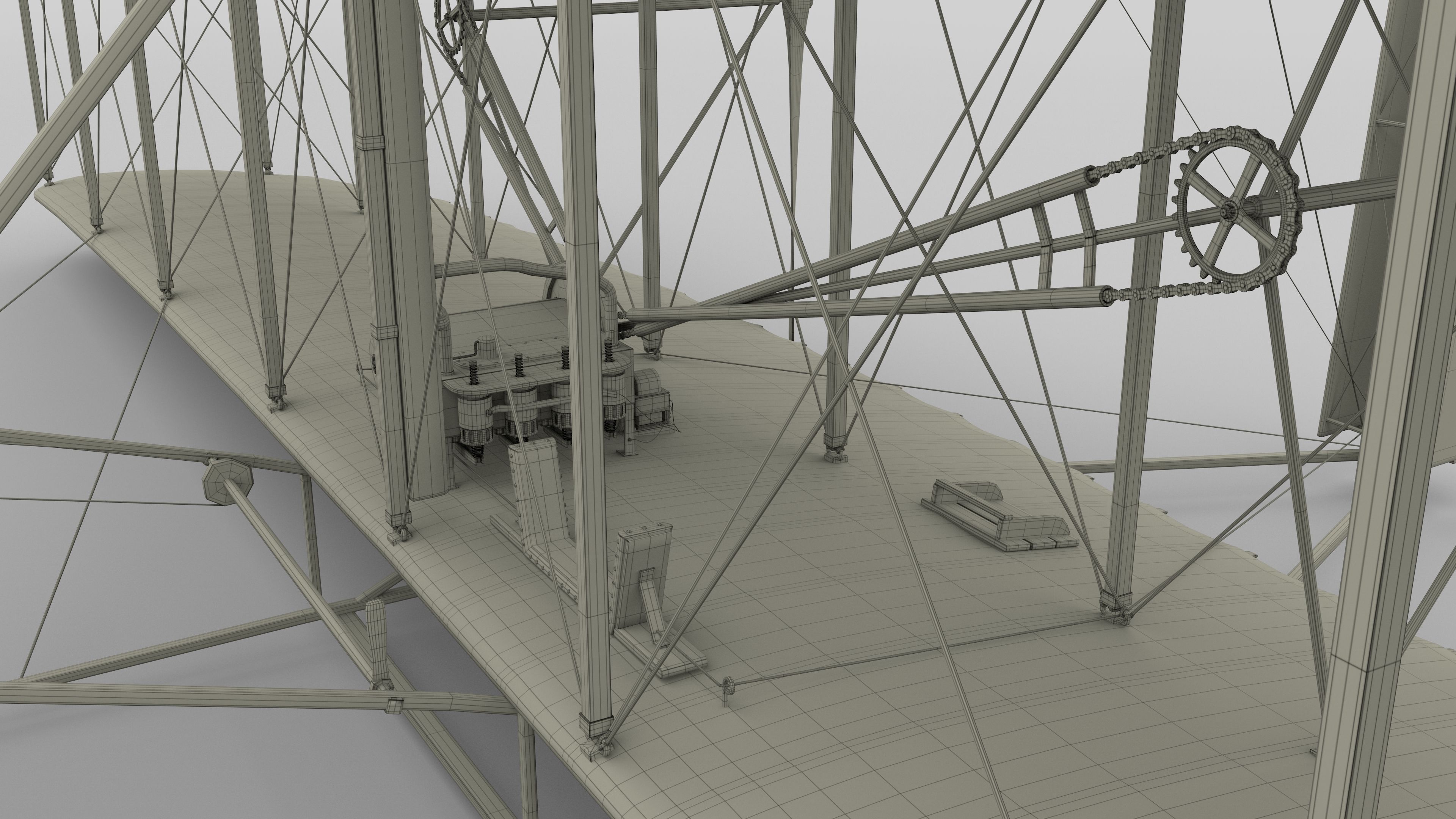 Rigged Wright Flyer 3D model_65